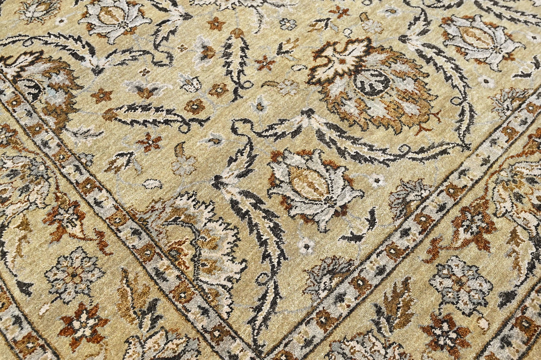 Pistachio 6'1''x8'10'' Oushak Traditional Hand Knotted Wool Oriental Area Rug