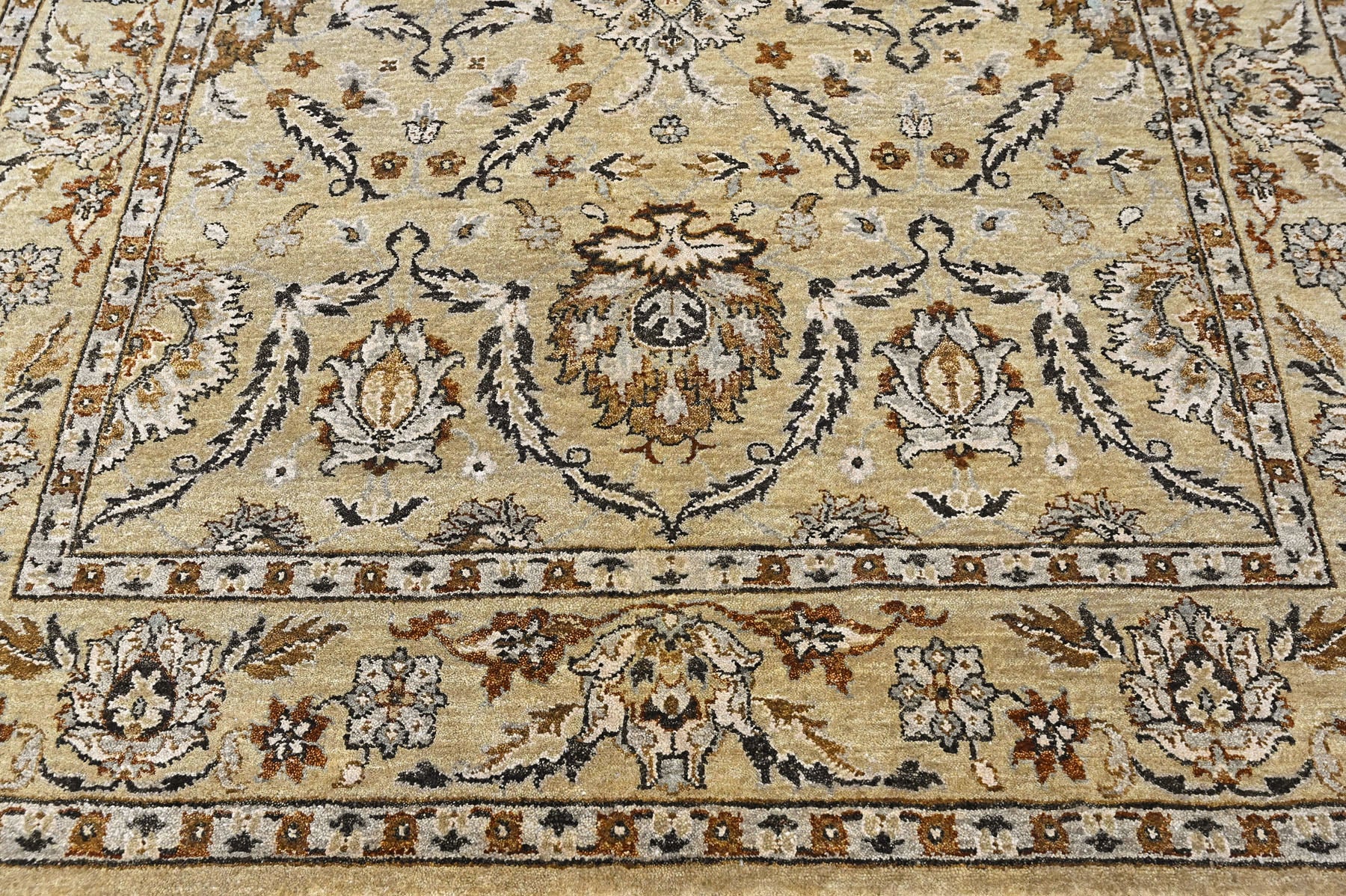 Pistachio 6'1''x8'10'' Oushak Traditional Hand Knotted Wool Oriental Area Rug
