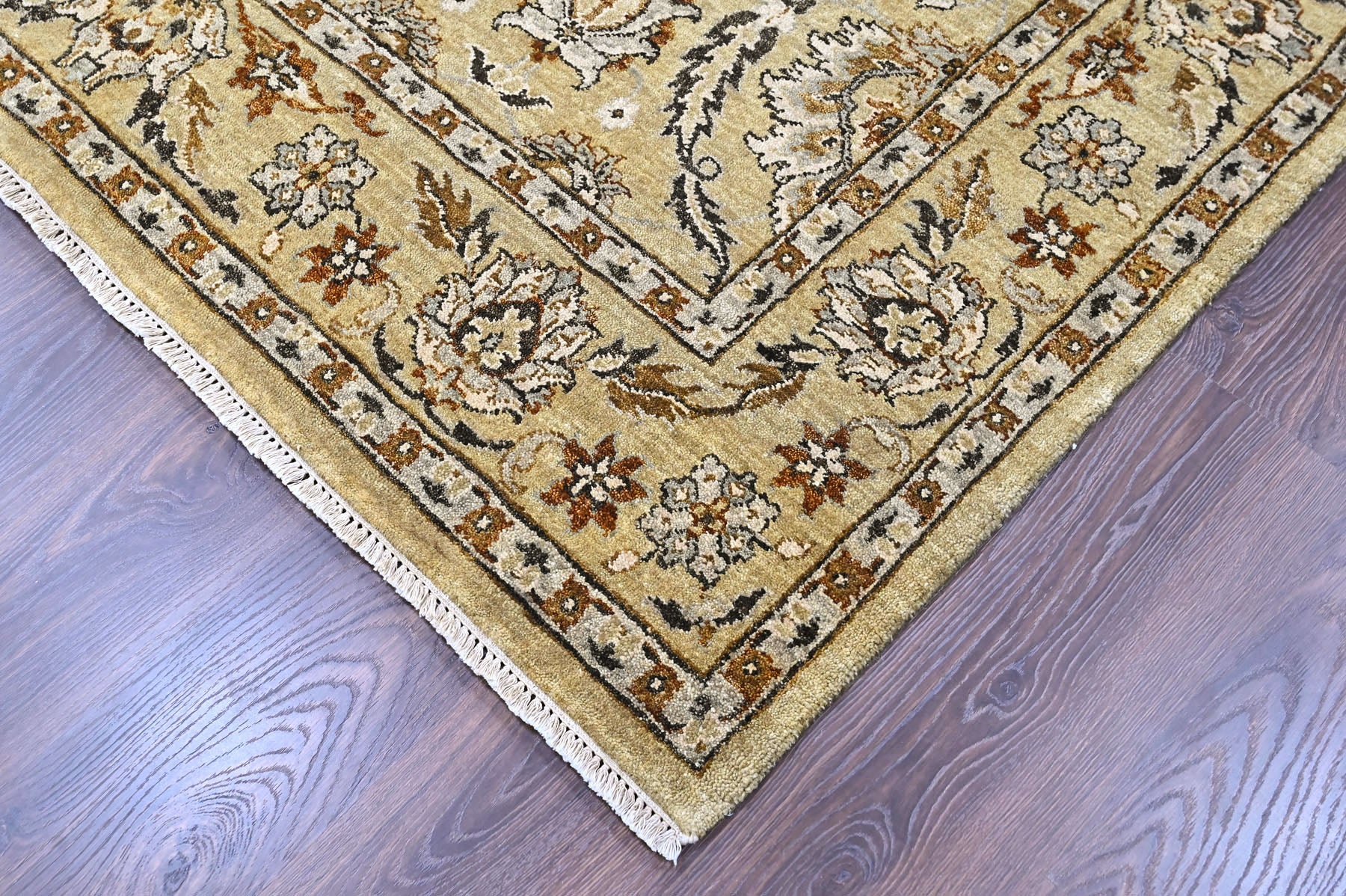Pistachio 6'1''x8'10'' Oushak Traditional Hand Knotted Wool Oriental Area Rug