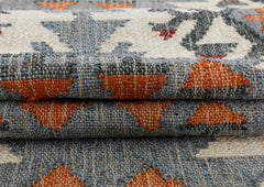 Multi Size Ivory Gray Slate Color Hand Woven Kilim Jute Southwestern Oriental Rug