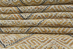 Multi Size Mustard yellow Ivory Beige Color Hand Woven  Wool Modern & Contemporary Oriental Rug
