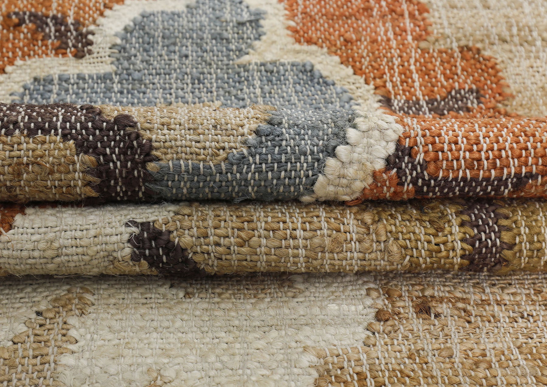 Multi Size Tan Brown Sage Color Hand Woven Kilim Jute Traditional Oriental Rug