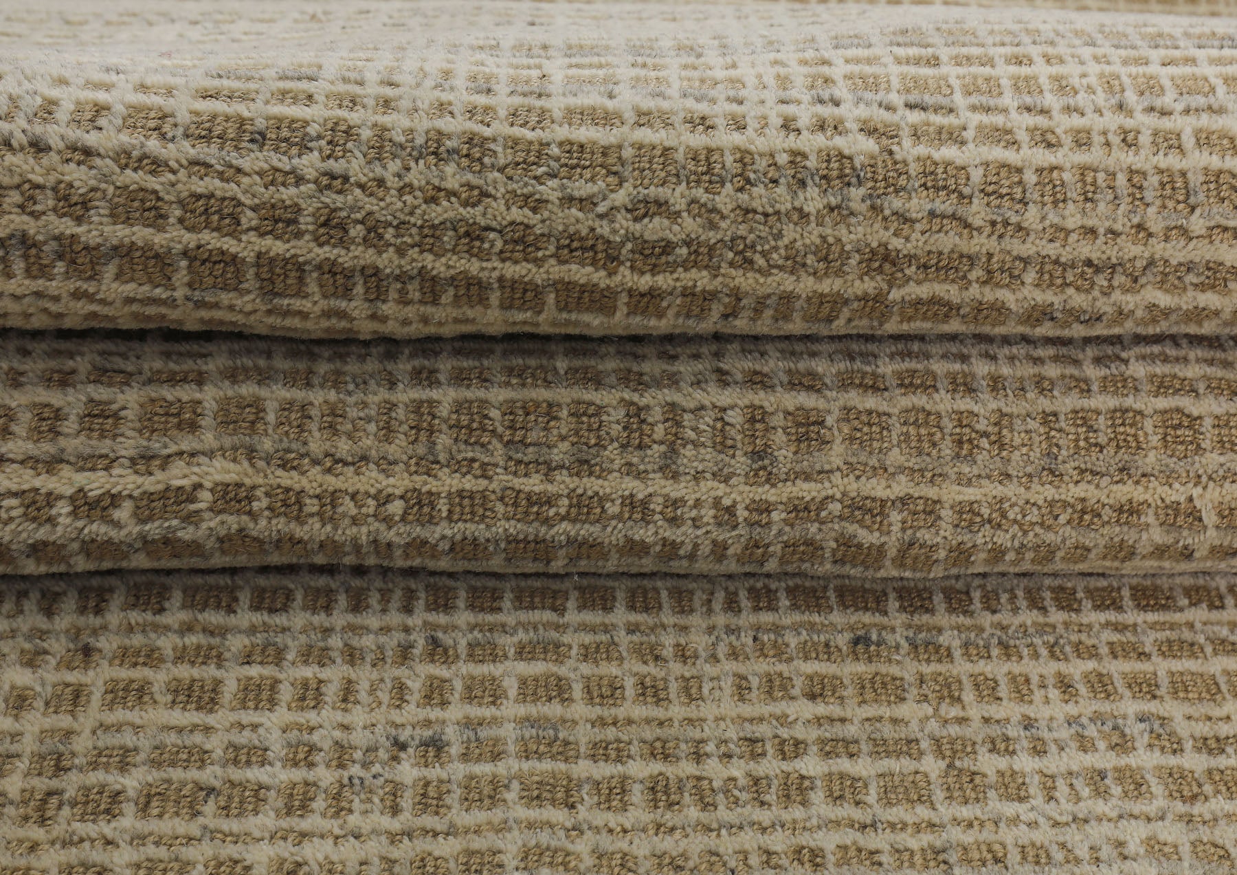 8x10 Tan, Beige, Color Hand Loomed  Wool & Jute Modern & Contemporary Oriental Rug