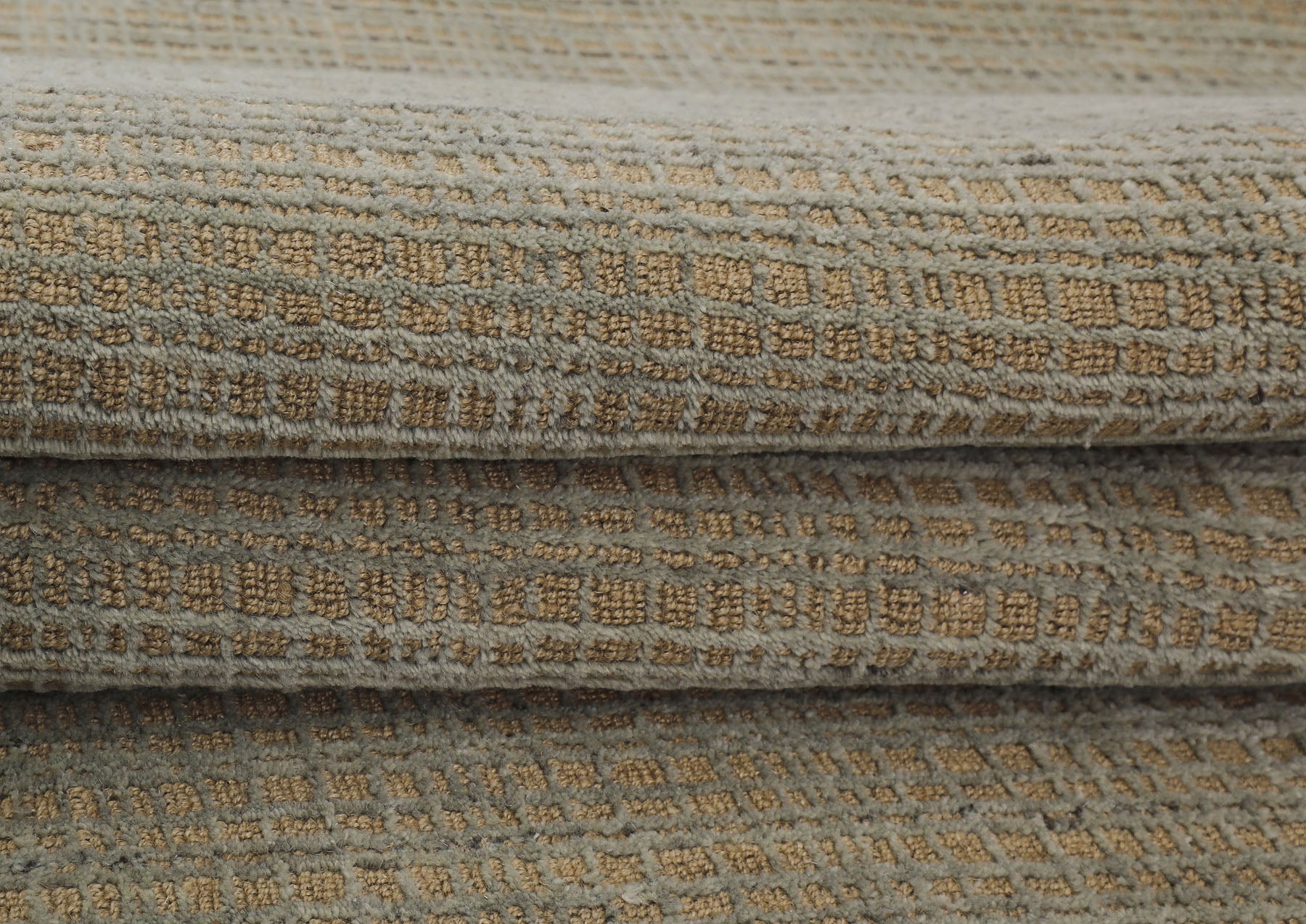 8x10 Tan, Gray, Color Hand Loomed  Wool & Jute Modern & Contemporary Oriental Rug