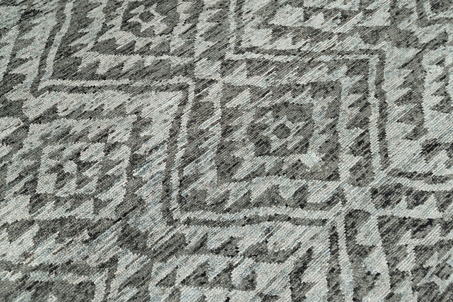 Dark Gray 3'10''x5'8'' Oushak Southwestern Hand Knotted Wool Oriental Area Rug