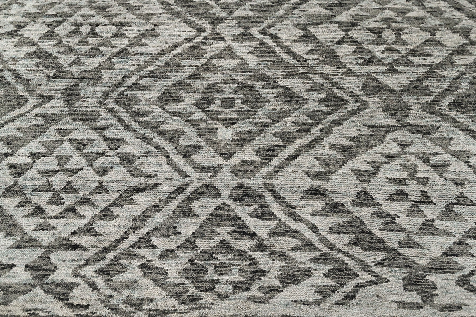 Dark Gray 3'10''x5'8'' Oushak Southwestern Hand Knotted Wool Oriental Area Rug