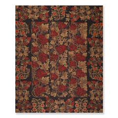 8x10 Chocolate, Rust, Gold Color Hand Woven All-Over 100% Wool Traditional Oriental Rug