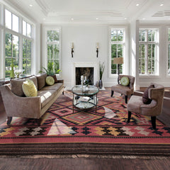 Palace Rose, Chocolate, Gold Color Hand Knotted All-Over 100% Wool Traditional-Persian/Oriental Oriental Rug