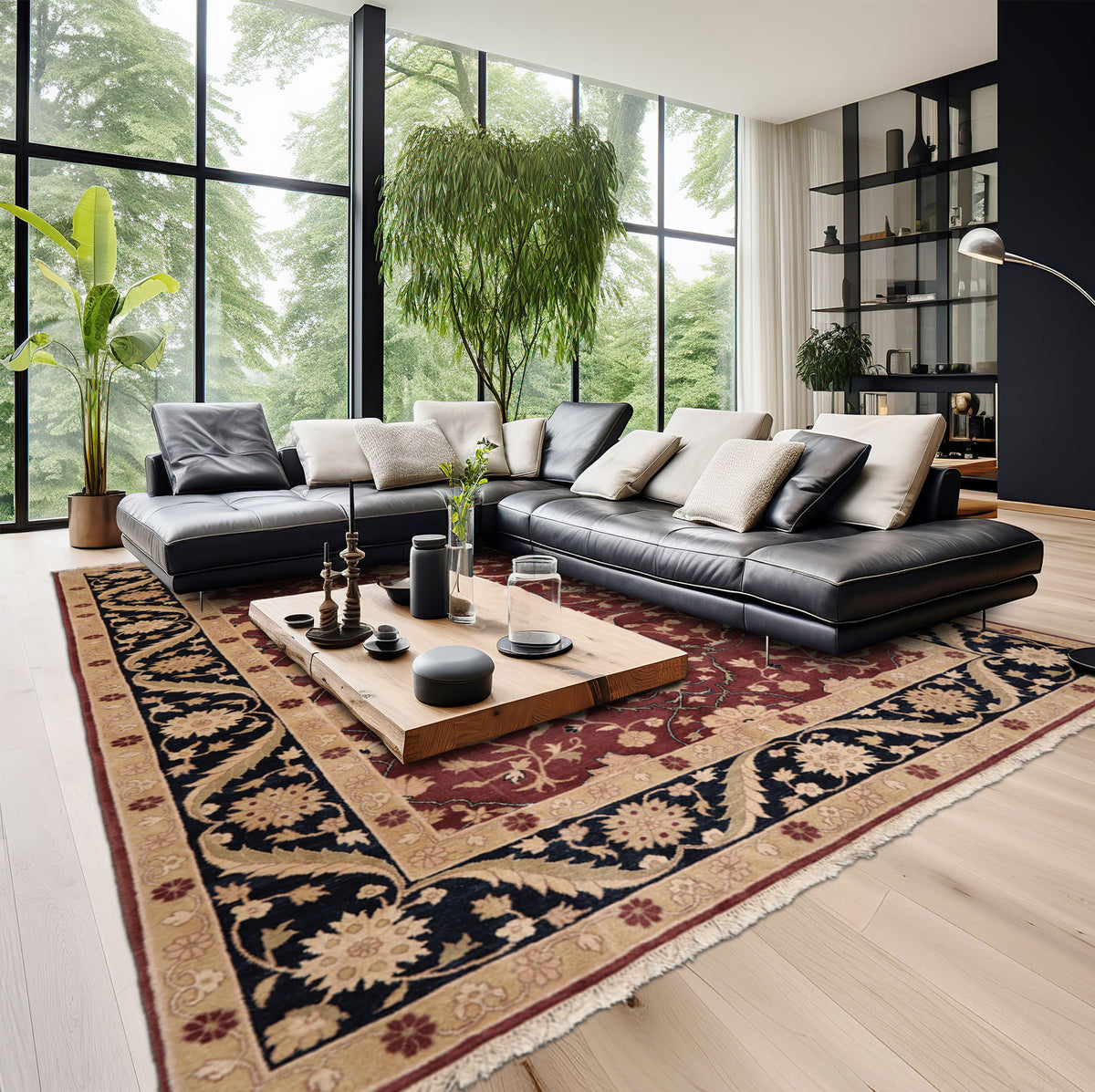 6' x 9' Hand Knotted Traditional Oriental Area Rug Reversible Red