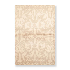 4x6 Beige, , Color Hand Knotted All-Over 100% Wool Transitional Oriental Rug