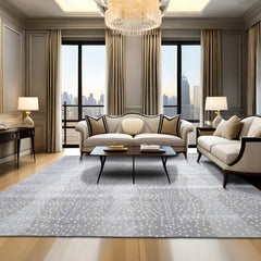 Multi Size Gray Ivory Color Hand Tufted Animal Print 100% Wool Modern Oriental Rug