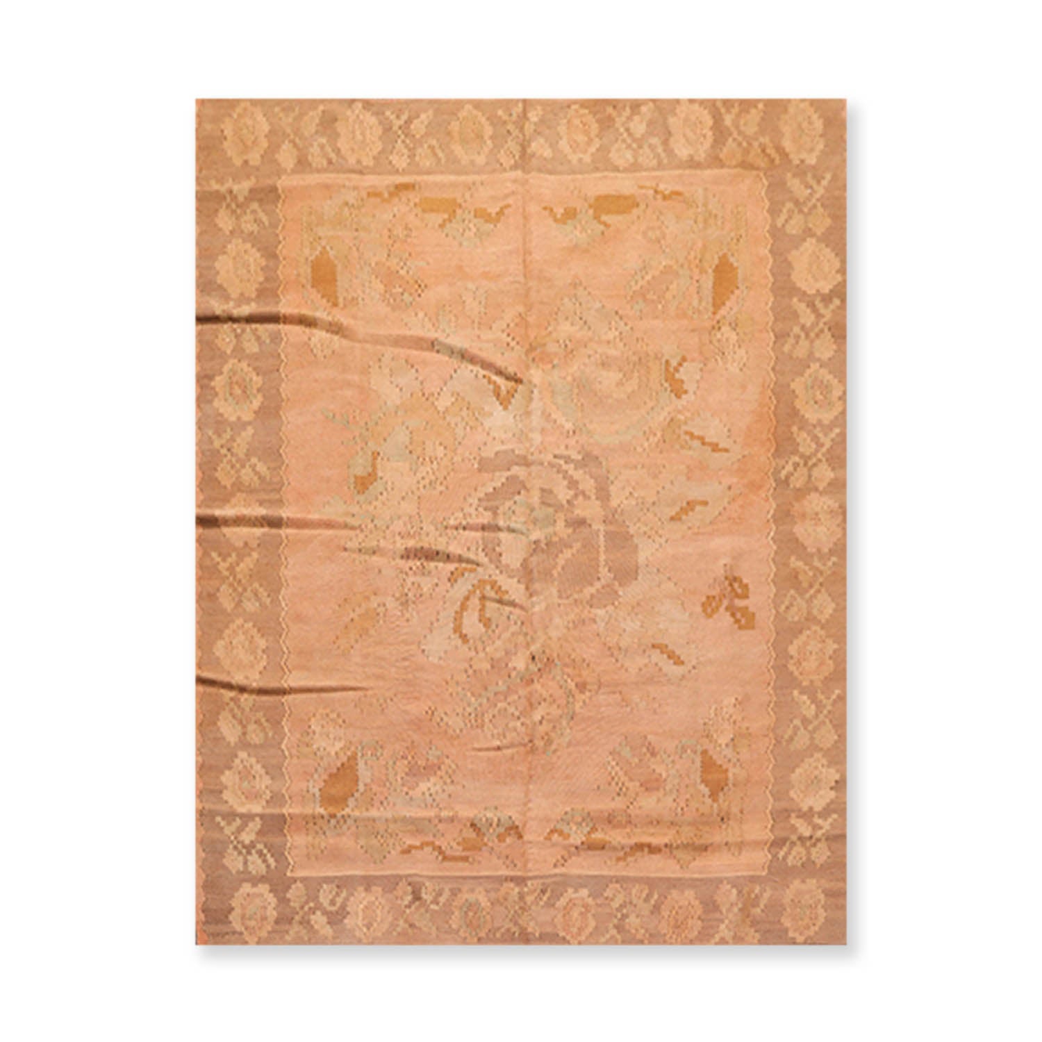 5x7 Rust, Brown, Gray Color Hand Knotted All-Over 100% Wool Traditional-Persian/Oriental Oriental Rug