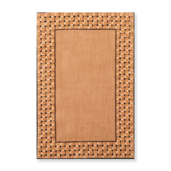 3x5 Tan, Beige, Black Color Machine Made All-Over Wool Contemporary Oriental Rug