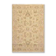 3x5 Multi, Gray, Gold Color Hand Knotted All-Over 100% Wool Traditional Oriental Rug