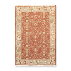 3x5 Plum, Sage, Ivory Color Hand Knotted All-Over 100% Wool Traditional Oriental Rug