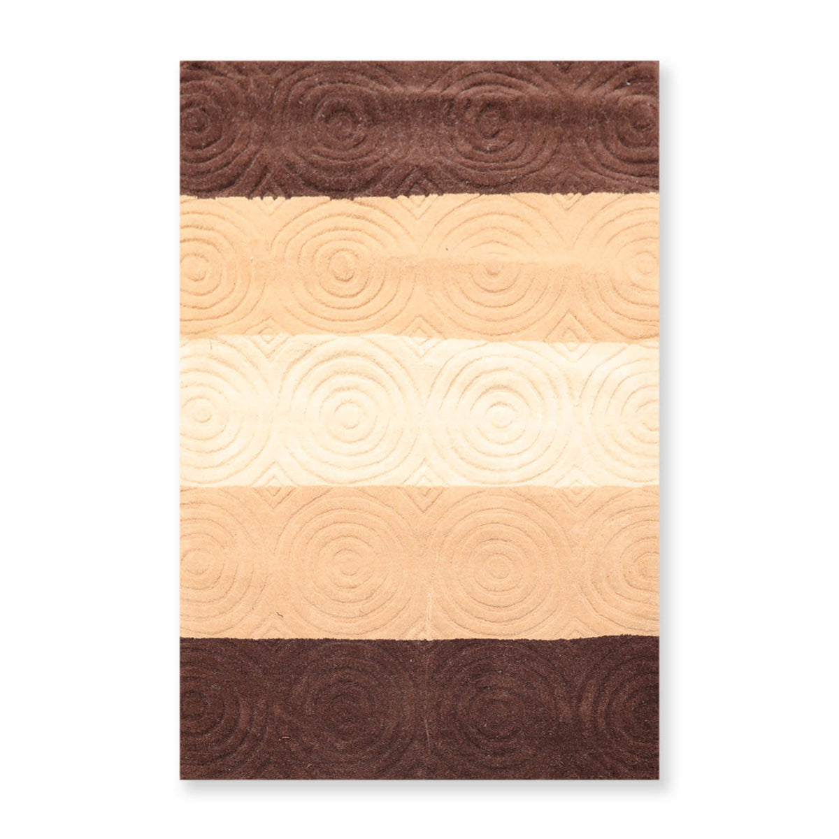 3x5 Beige, Brown, Tan Color Hand Tufted All-Over Wool Modern Oriental Rug