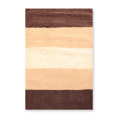 3x5 Beige, Brown, Tan Color Hand Tufted All-Over Wool Modern Oriental Rug