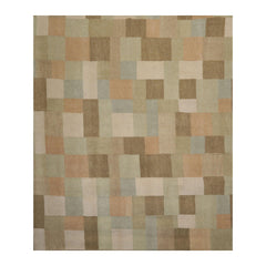 8' x 9'11" Modern & Contemporary 100% Wool Oriental Area Rug Moss