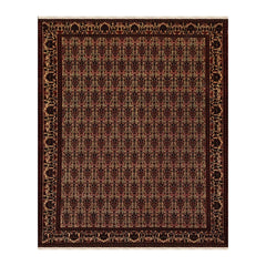 6x9 Ivory, Rust Hand Knotted 100% Wool Vase 200 KPSI Authentic Persian Oriental Area Rug