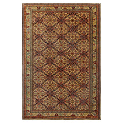 6'6" x 9'8" Hand Knotted 100% Wool Superfine 200 KPSI Oriental Area Rug Tan