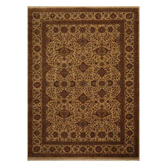 7'11" x 10'11" Hand Knotted 100% Wool 200 KPSI Jaipur Oriental Area Rug Tan