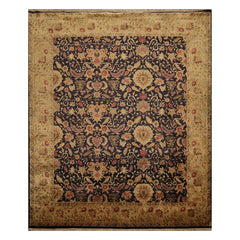 8'2" x 9'10" Hand Knotted Wool Agra 250 KPSI S.fine Veg dyes Area Rug Charcoal