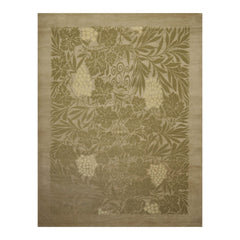 8x10 Moss, Sage, Color Hand Knotted All-Over 100% Wool Traditional Oriental Rug