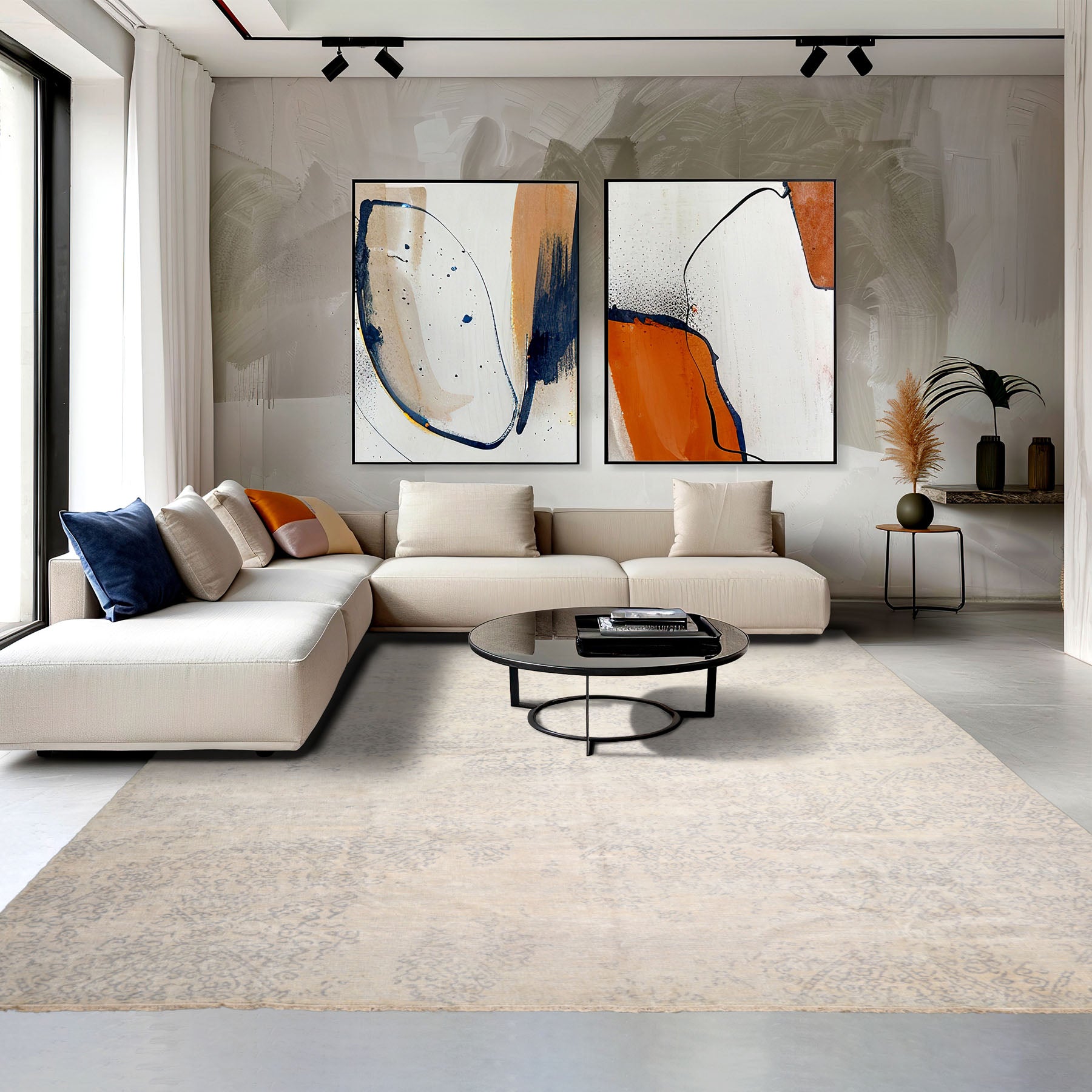 9x12 Gray, , Color Hand Knotted Antique Reproduction 100% Wool Modern Oriental Rug