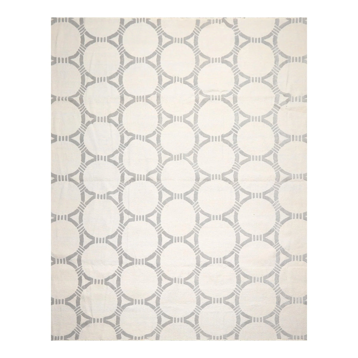 9'4" x 12'2" Hand Knotted Wool Contemporary High Low Pile Oriental Area Rug Tone on Tone Gray