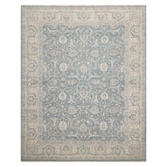 8x10 Slate, Beige, Gray Color Hand Knotted All-Over 100% Wool Traditional Oriental Rug