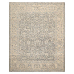 8x10 Gray, Beige, Slate Color Hand Knotted All-Over 100% Wool Traditional Oriental Rug