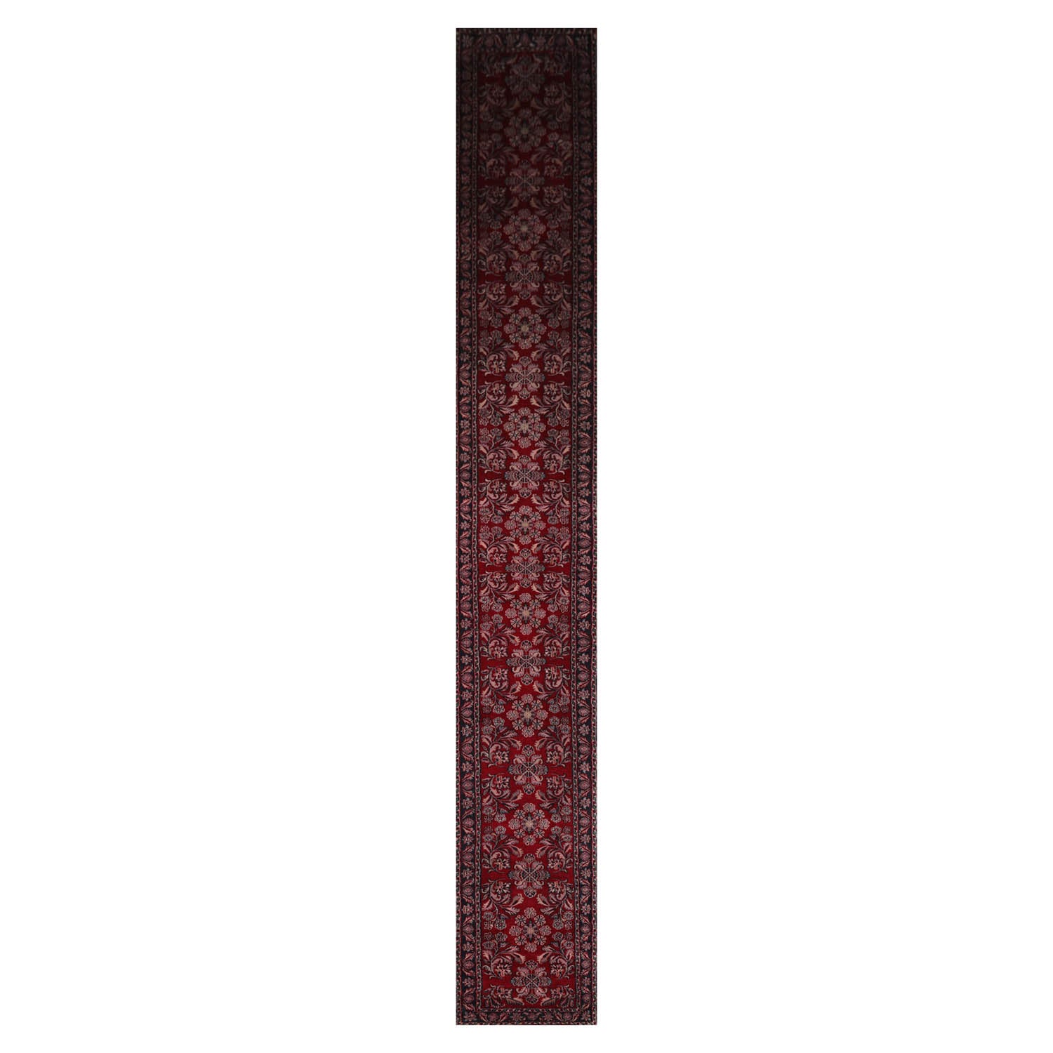 Palace Burgundy, Midnight Blue, Rose Color Hand Knotted Persian 100% Wool Traditional Oriental Rug
