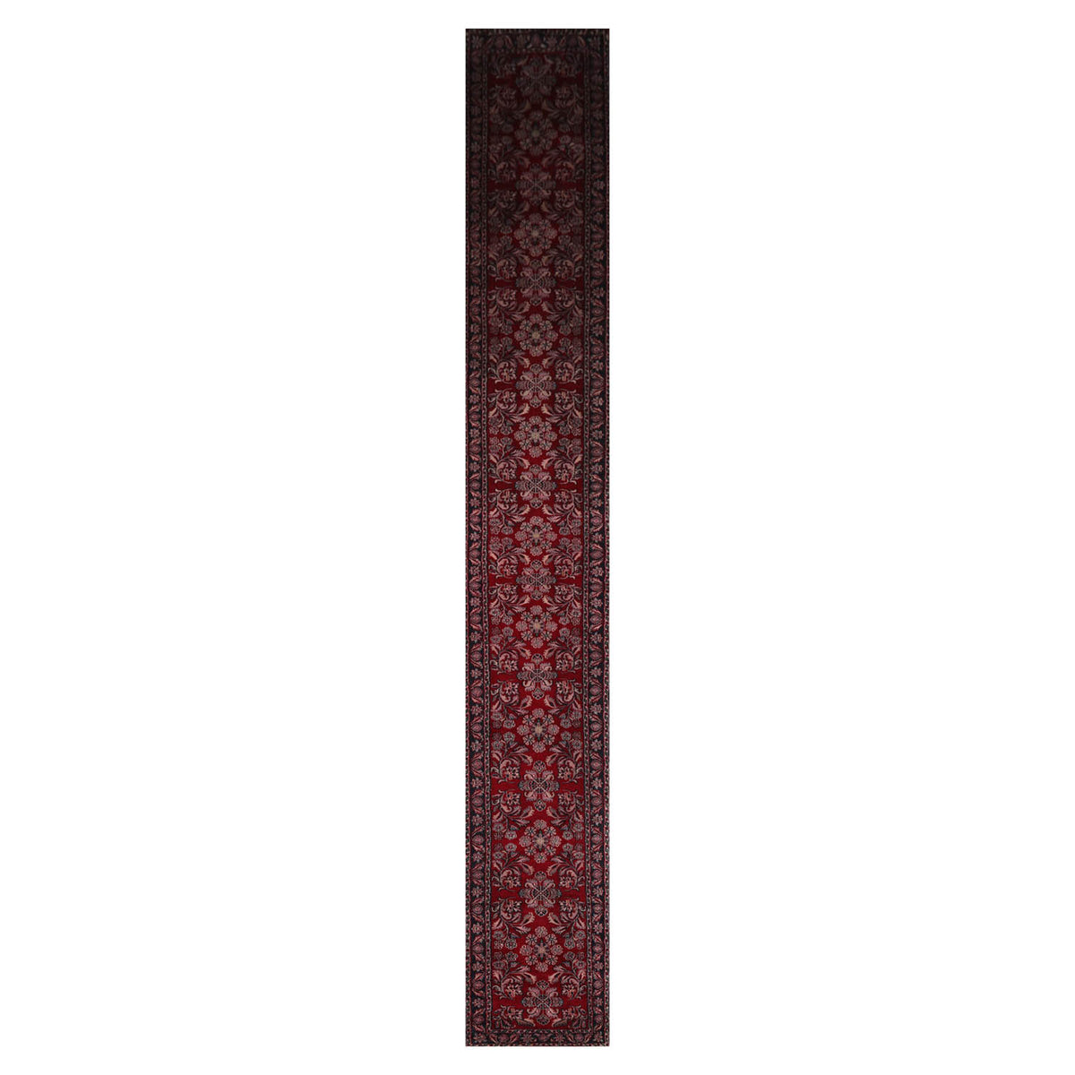 Palace Burgundy, Midnight Blue, Rose Color Hand Knotted Persian 100% Wool Traditional Oriental Rug