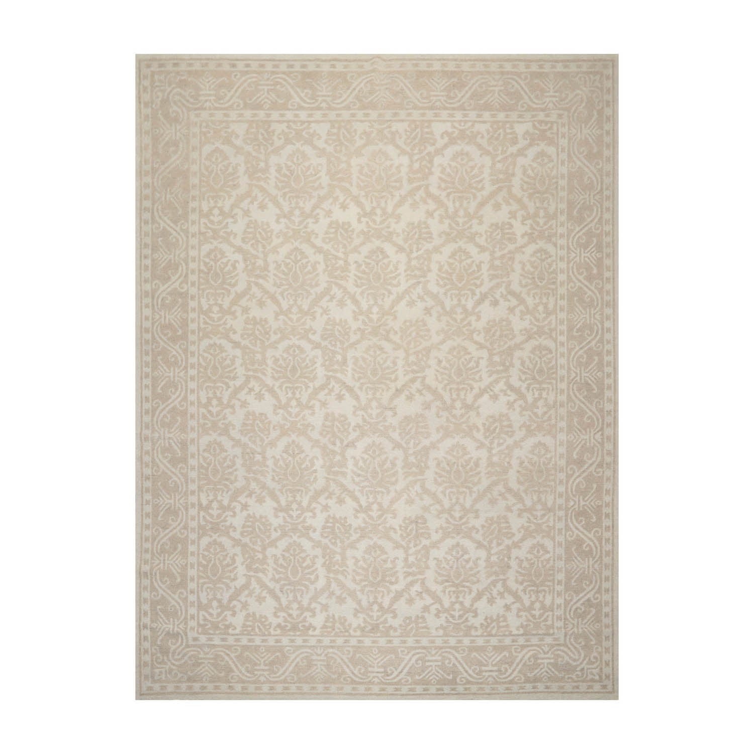 9x12 Gray, Taupe, Color Hand Knotted Afghan Oushak 100% Wool Traditional-Persian/Oriental Oriental Rug