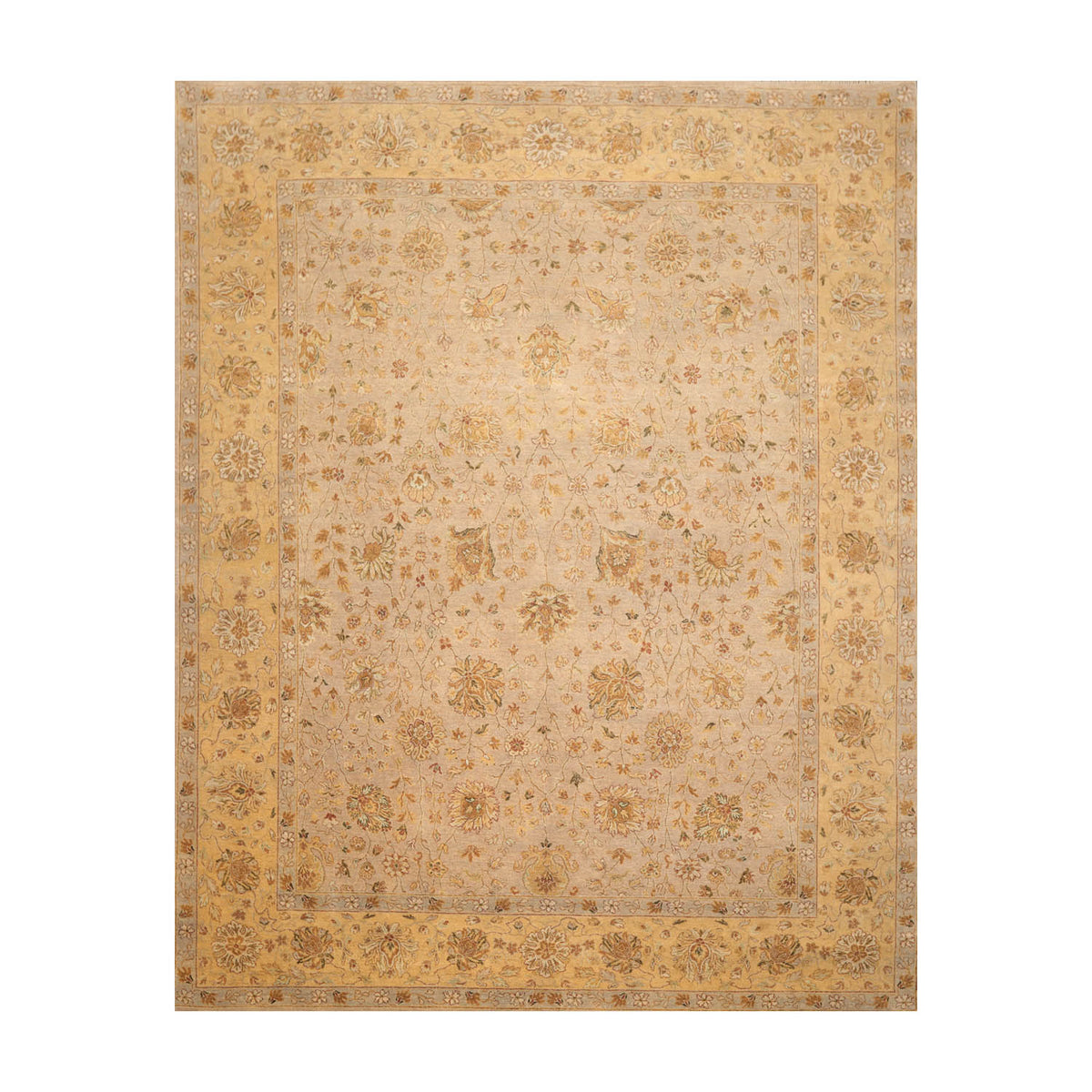 8x10 Taupe, Caramel, Beige Color Hand Knotted All-Over 100% Wool Traditional-Persian/Oriental Oriental Rug
