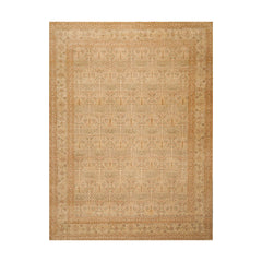 9x12 Beige, Tan, Rust Color Hand Knotted All-Over 100% Wool Traditional-Persian/Oriental Oriental Rug
