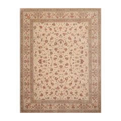8x10 Beige, Tan, Rose Color Hand Knotted All-Over 100% Wool Traditional-Persian/Oriental Oriental Rug