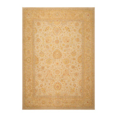 9x12 Tan, Gold, Beige Color Hand Knotted All-Over 100% Wool Traditional-Persian/Oriental Oriental Rug