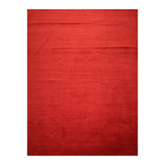 9x12 Red, , Color Hand Knotted All-Over 100% Wool Modern Oriental Rug