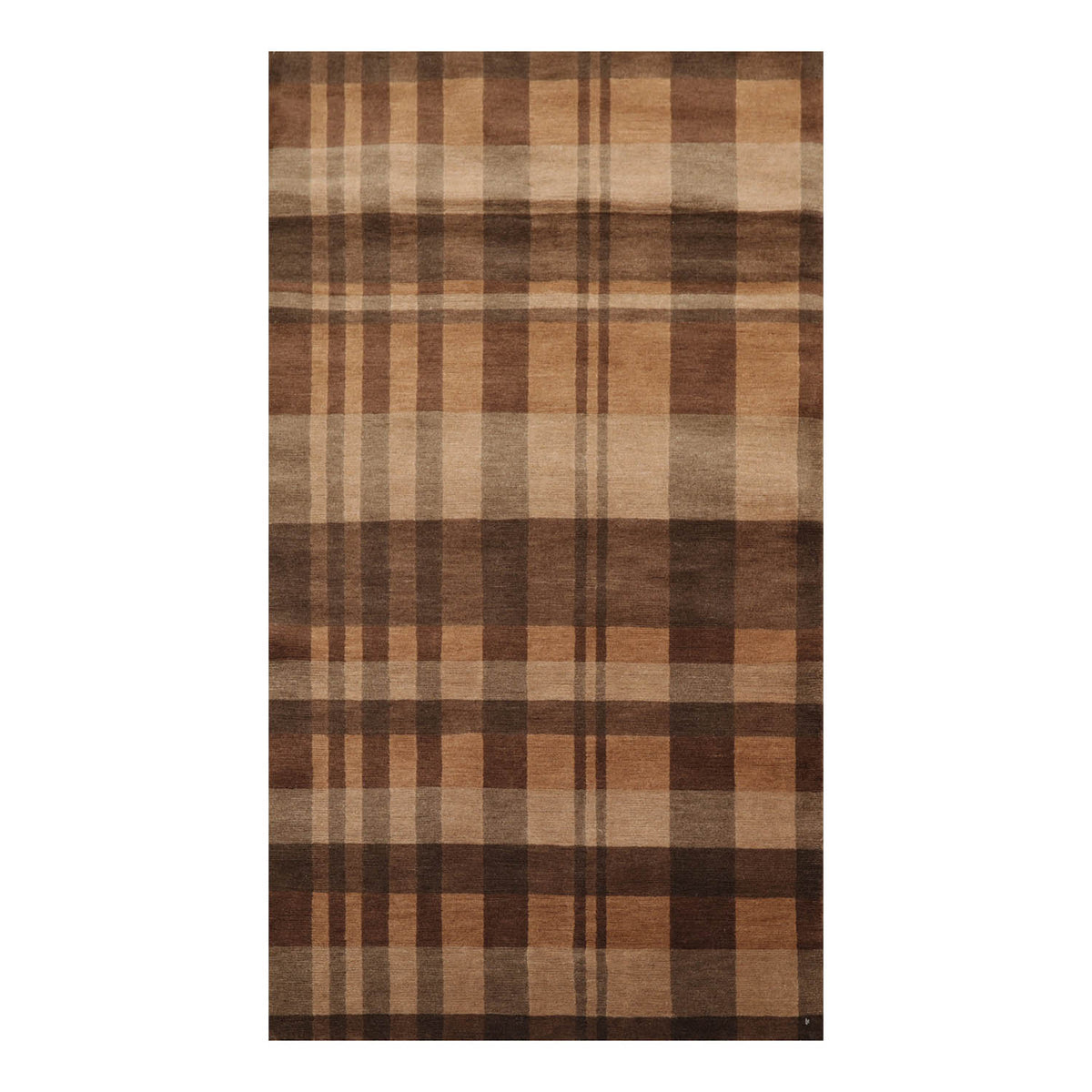 3x5 Brown, Gray, Color Hand Knotted All-Over 100% Wool Modern Oriental Rug