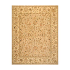 8x10 Tan, Beige, Gold Color Hand Knotted All-Over 100% Wool Traditional-Persian/Oriental Oriental Rug