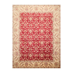 8x10 Pomegranate, Beige, Ivory Color Hand Knotted All-Over 100% Wool Traditional-Persian/Oriental Oriental Rug