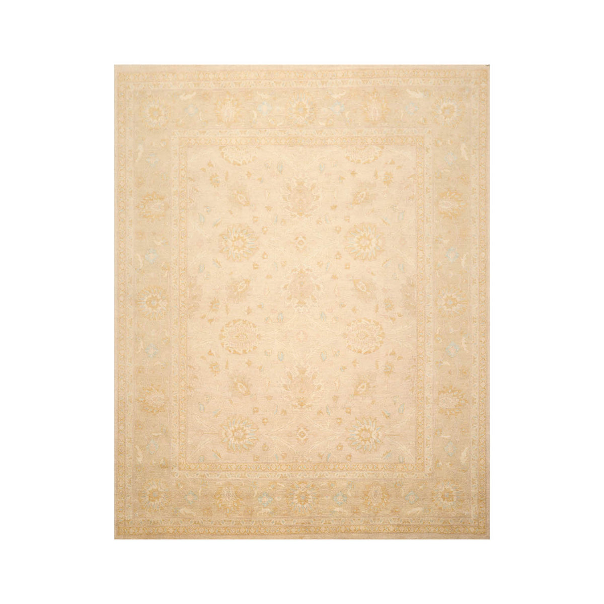 8x10 Beige, Caramel, Gold Color Hand Knotted All-Over 100% Wool Traditional-Persian/Oriental Oriental Rug