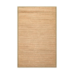 5x8 Tan, Green, Color Hand Knotted All-Over Jute & Rayon||Jute Traditional Oriental Rug