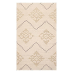 3x5 Beige, Gray, Color Hand Knotted All-Over 100% Wool Modern Oriental Rug