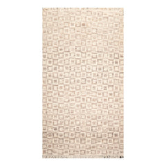 5x8 Beige, Brown, Color Hand Knotted All-Over 100% Wool Modern Oriental Rug