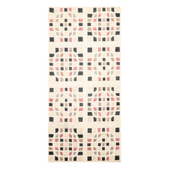 3x5 Cream, Brown, Black Color Hand Knotted All-Over 100% Wool Modern Oriental Rug