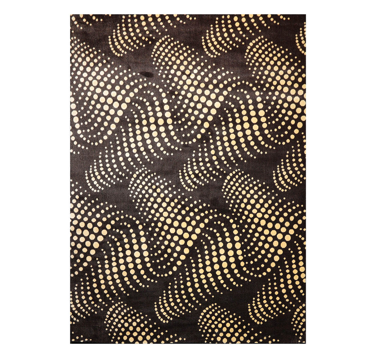 8x10 Brown, Black, Ivory Color Machine Made All-Over 100% Wool Modern Oriental Rug