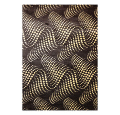 8x10 Brown, Black, Ivory Color Machine Made All-Over 100% Wool Modern Oriental Rug