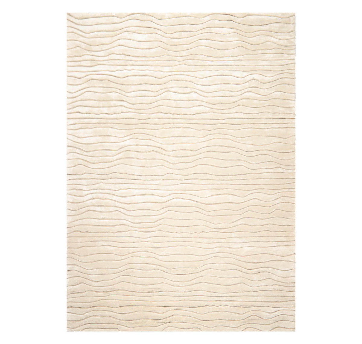 8x10 Tone on Tone Beige, , Color Hand Tufted All-Over 100% Wool Modern Oriental Rug